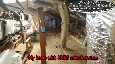 HVAC zoned system attic installation
